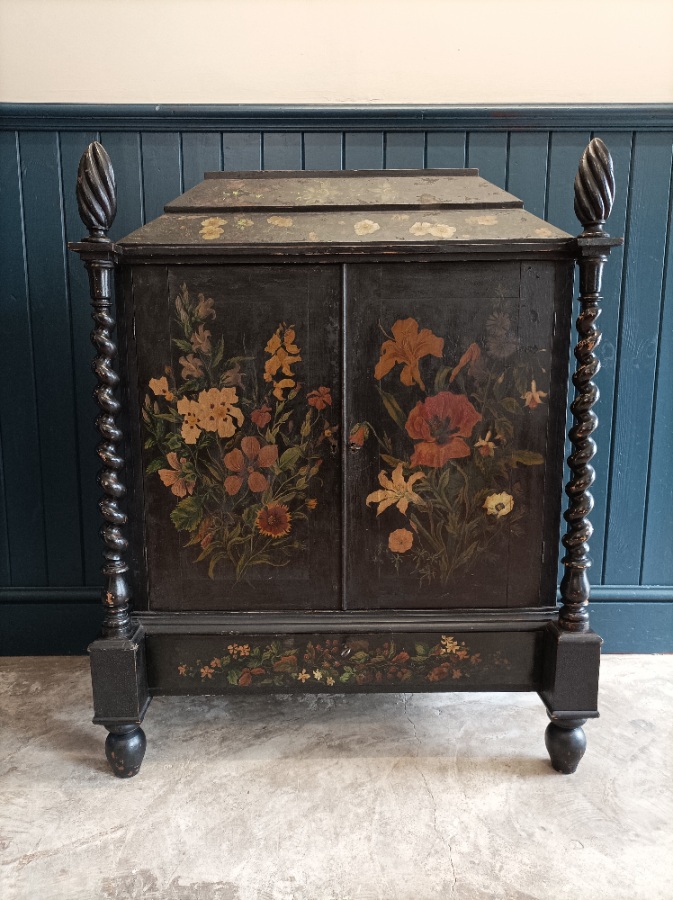 A Victorian Black Painted Cabinet (2).jpg